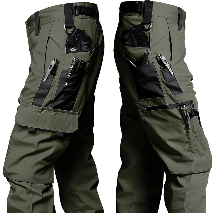 Men's Tactical Cargo Pants - Durable Outdoor Work Trousers - Green