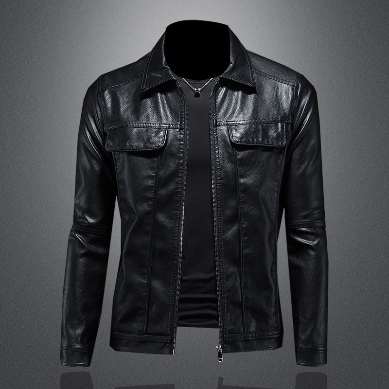 Men's Tailored Blazer with Zip Closure - Modern Autumn - Black