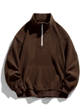 Men's Teddy Fleece Half-Zip Sweatshirt – Relaxed Fit