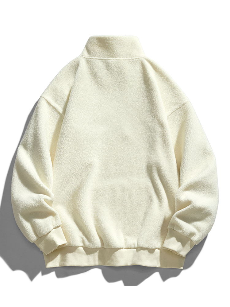 Men's Teddy Fleece Half-Zip Sweatshirt – Relaxed Fit
