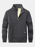 Men's Teddy Fleece Quarter-Zip Sweatshirt – Warm Pullover