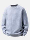 Men's Textured Jacquard Crew Neck Sweatshirt – Relaxed Fit