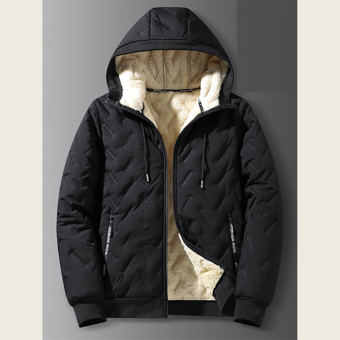 Men's Thermal Winter Jacket - Windproof Hooded Loose Fit