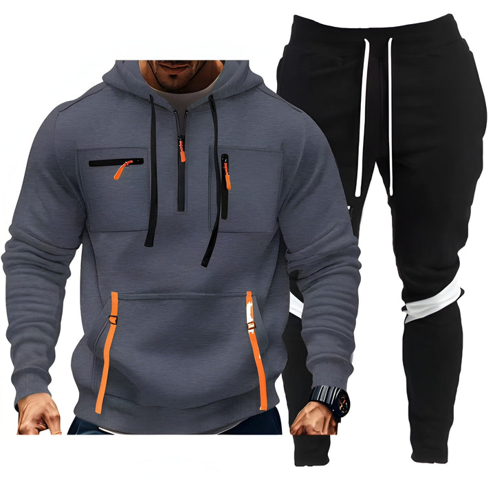 Men's Tracksuit Set - Hoodie & Joggers Comfort Fit - Dark Grey