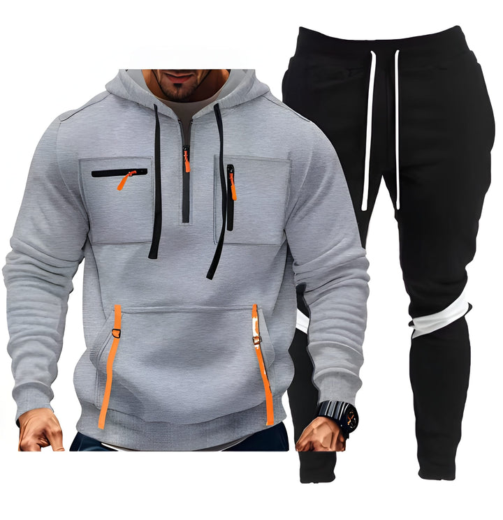 Men's Tracksuit Set - Hoodie & Joggers Comfort Fit - Grey