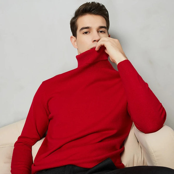 Men's Turtleneck Sweater - Warm Comfort Fit