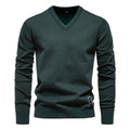 Men's V-Neck Pullover Sweater - Classic Refined Style