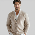 Men's V-Neck Vest with Button Closure - Classic Fit
