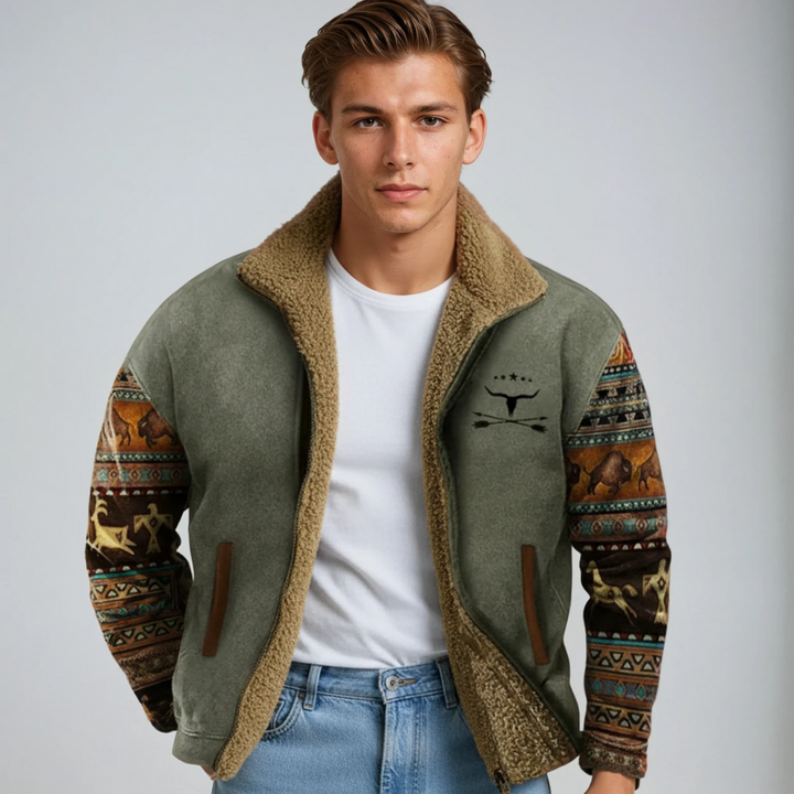 Men's Vintage Winter Jacket - Warm Outdoor Style