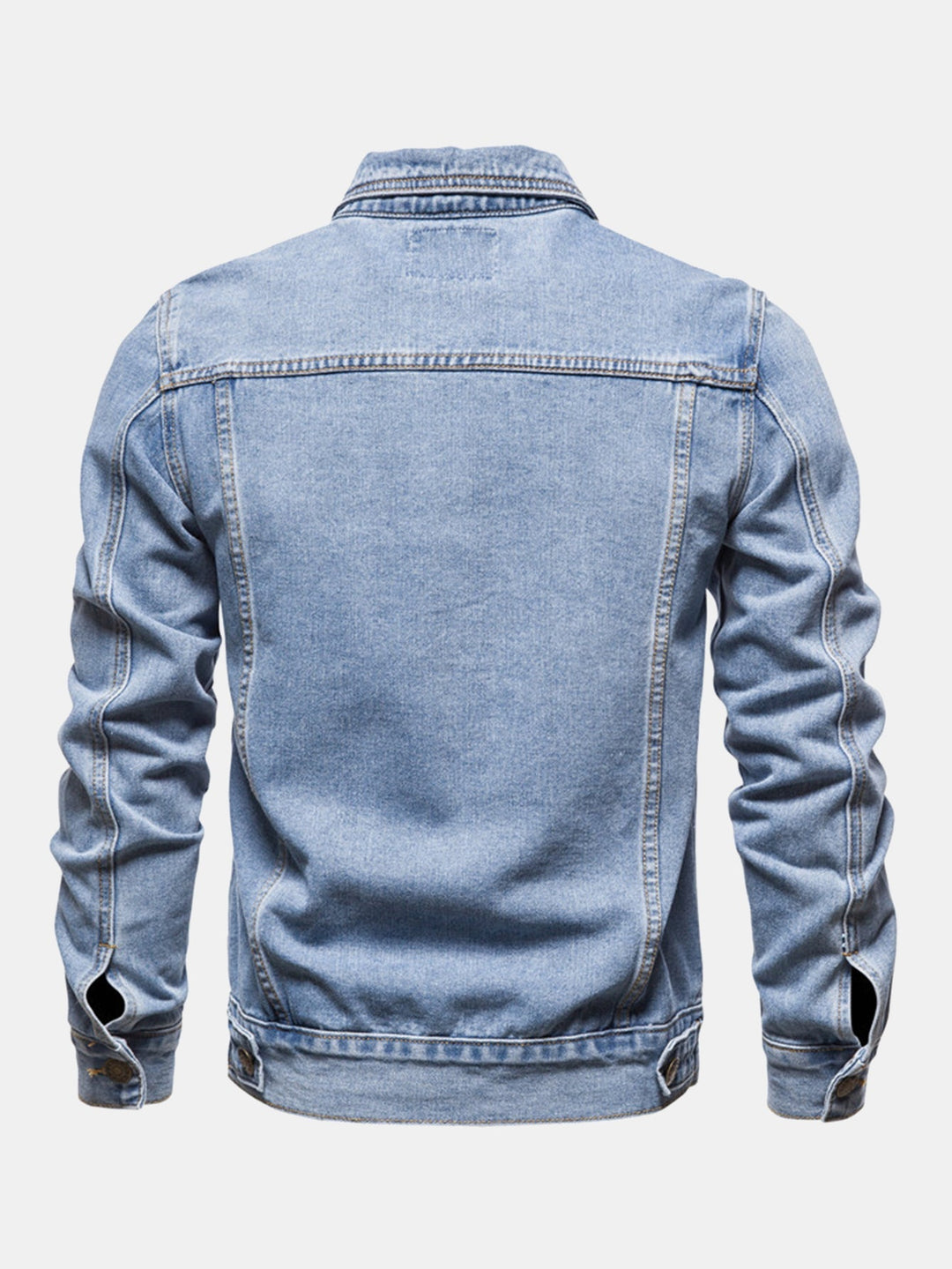 Men's Washed Denim Trucker Jacket – Classic Regular Fit