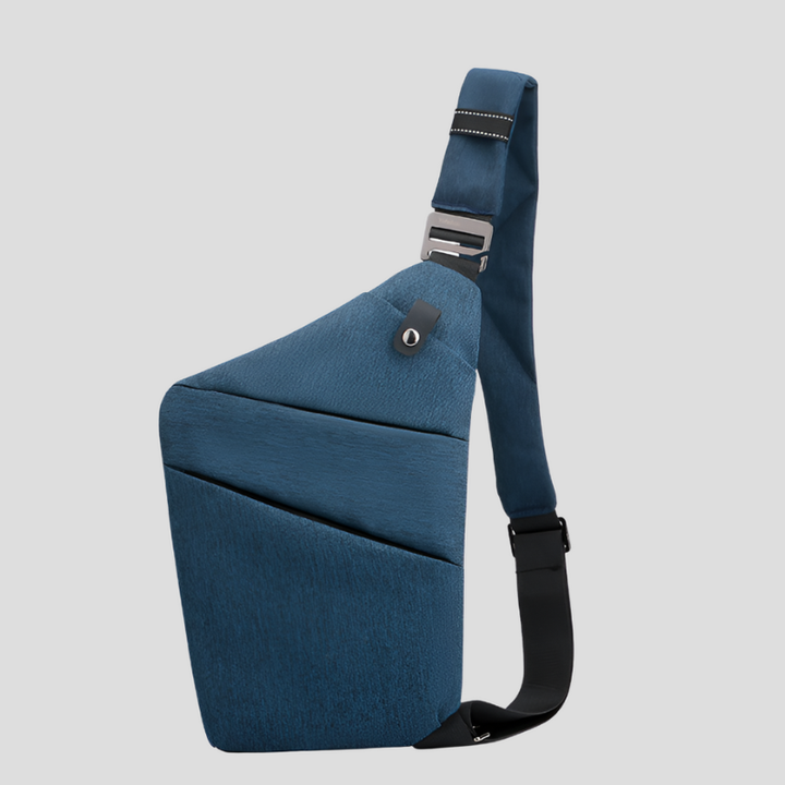 Men's Waterproof Chest Bag - Functional Shoulder Bag - Blue