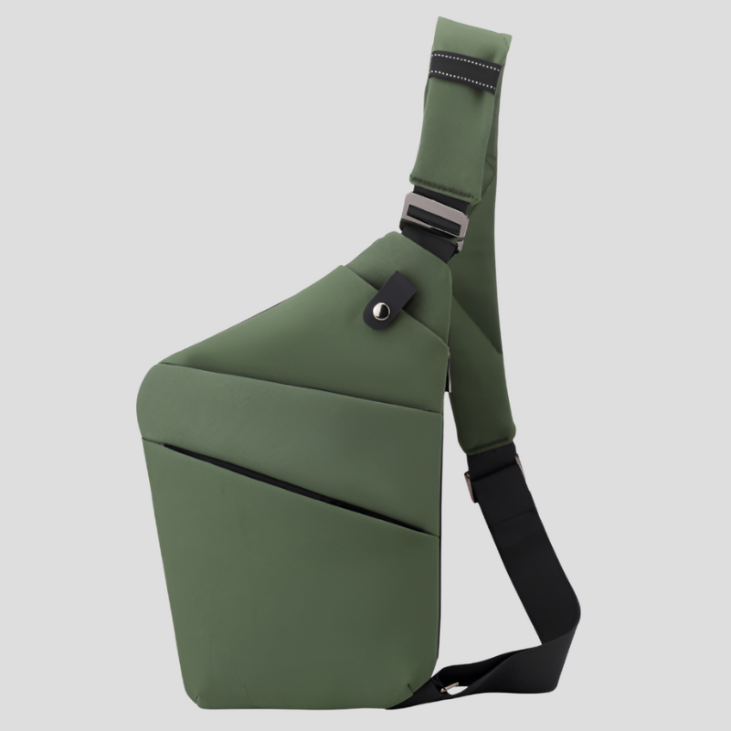 Men's Waterproof Chest Bag - Functional Shoulder Bag - Green