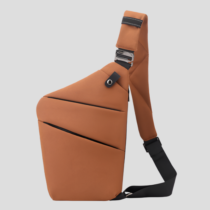Men's Waterproof Chest Bag - Functional Shoulder Bag - Orange