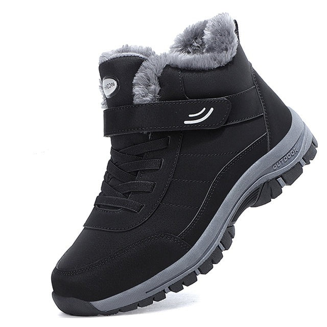 Men's Waterproof Winter Boots - Slip-Resistant Sole
