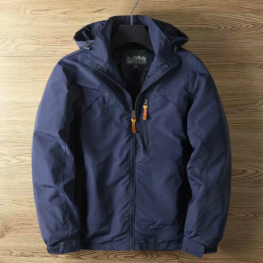 Men's Waterproof Winter Jacket - Breathable Outdoor Ski Coat - Blue