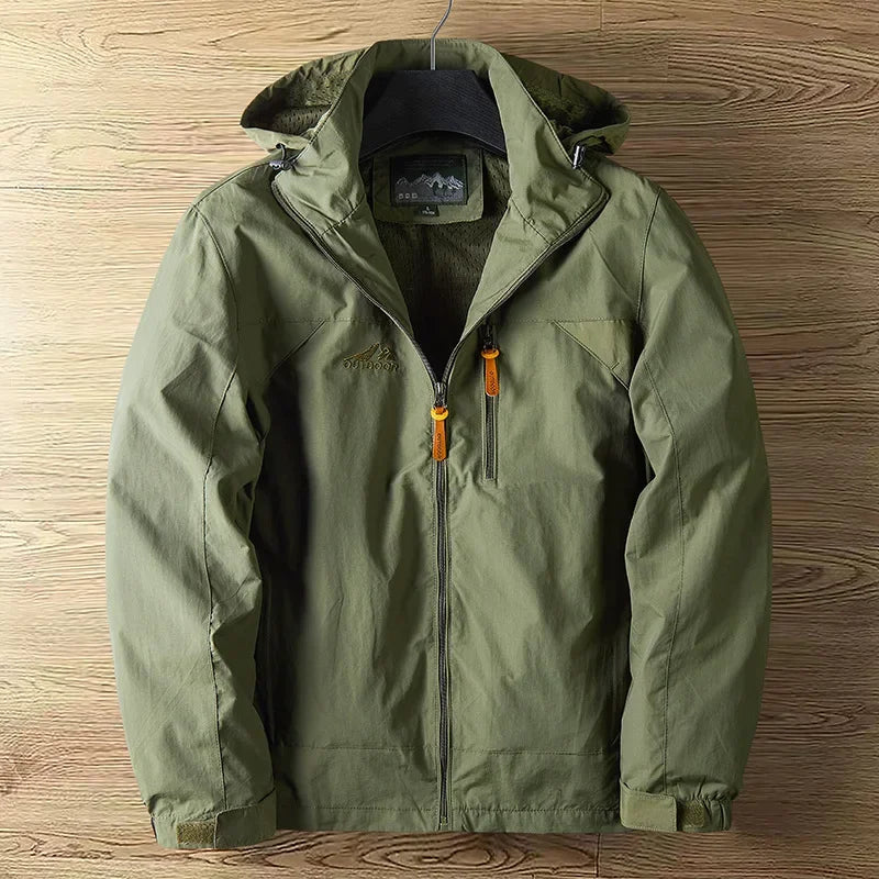 Men's Waterproof Winter Jacket - Breathable Outdoor Ski Coat - Green