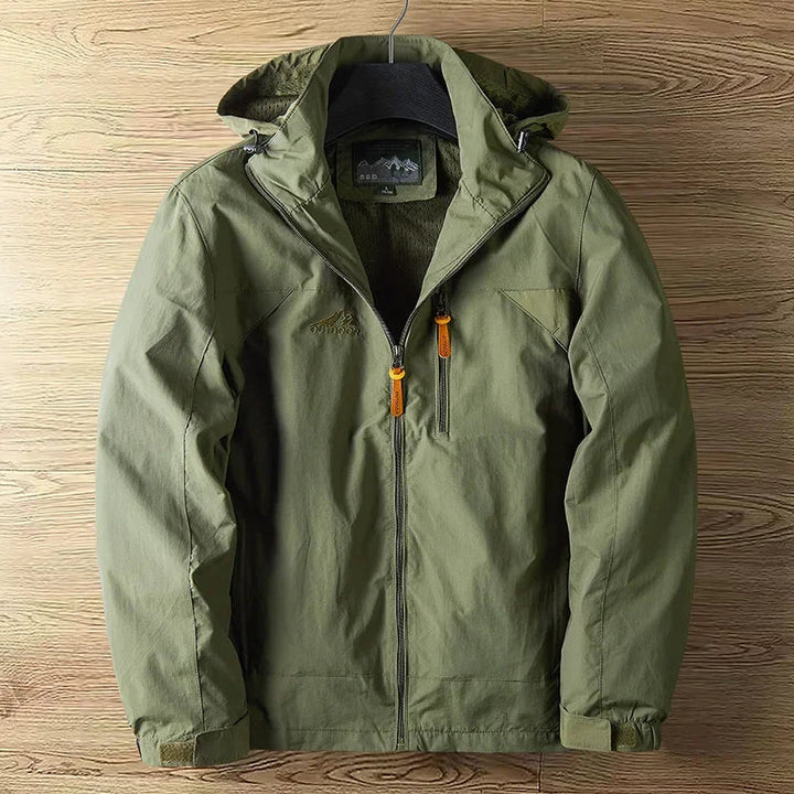 Men's Waterproof Winter Jacket - Breathable Outdoor Ski Coat - Green