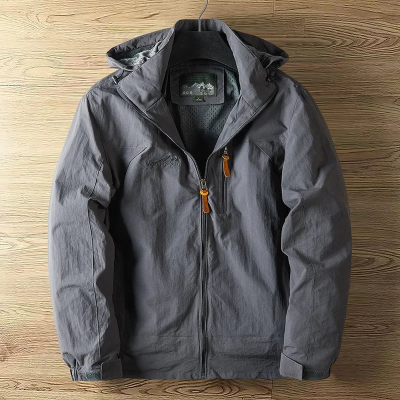 Men's Waterproof Winter Jacket - Breathable Outdoor Ski Coat - Grey