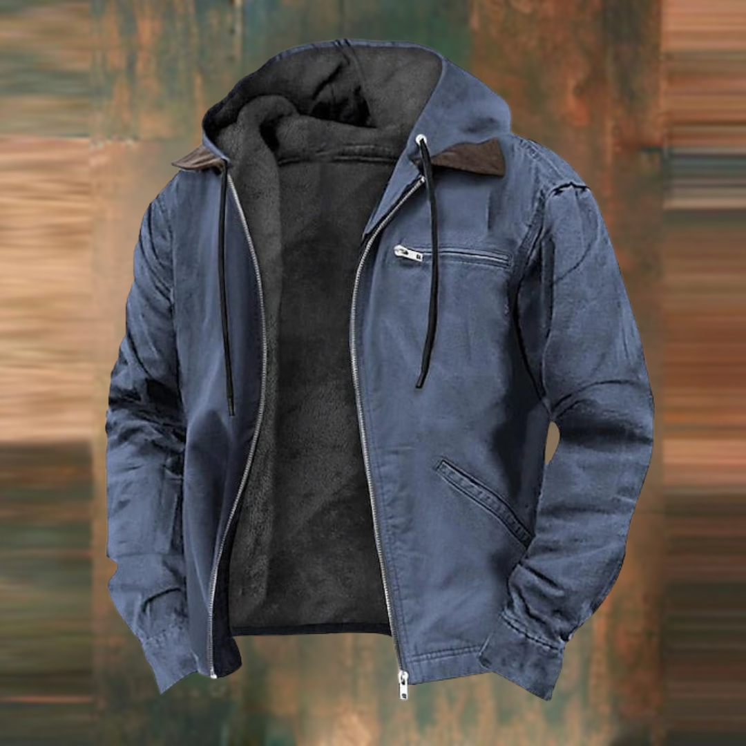 Men's Winter Jacket - Warm & Stylish Cold Weather Coat - Blue