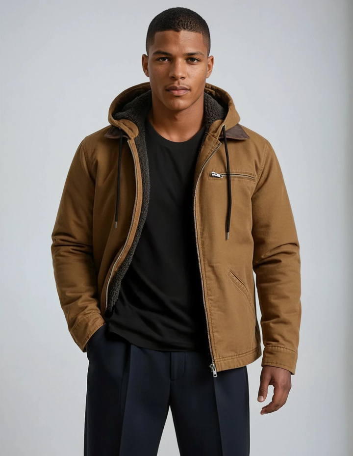 Men's Winter Jacket - Warm & Stylish Cold Weather Coat - Brown