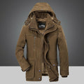 Men's Winter Parka Jacket with Multiple Pockets