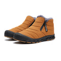Men's Winter Snow Boots - Warm Lined Ankle Boots with Zip