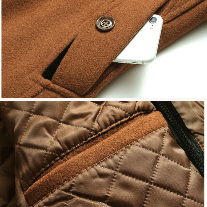 Men's Wool Blend Blazer Jacket - Classic Tailored Fit