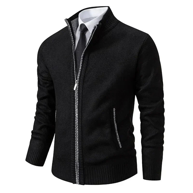 Men's Zip-Up Vest - Classic Layering Essential - Black