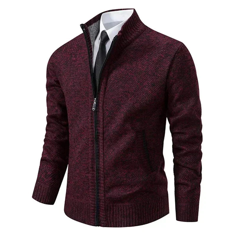 Men's Zip-Up Vest - Classic Layering Essential - Burgundy