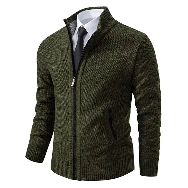 Men's Zip-Up Vest - Classic Layering Essential - Green