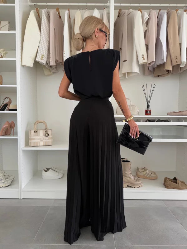 Women's 2-Piece Coordinated Set - Elegant Flowing Silhouette
