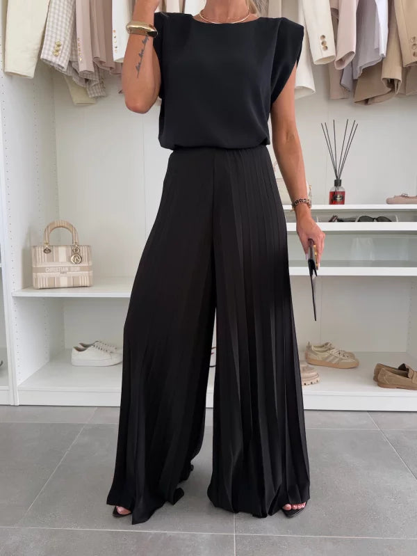 Women's 2-Piece Coordinated Set - Elegant Flowing Silhouette