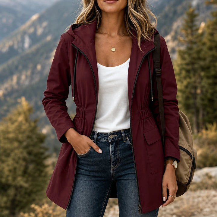 Women's Adjustable Waist Hooded Parka – Relaxed Fit