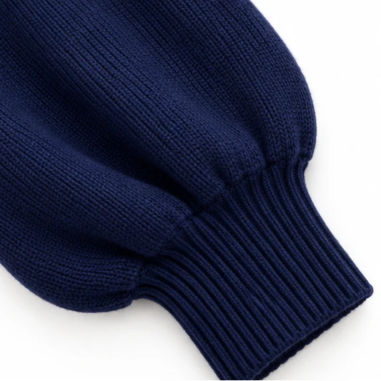 Women's Asymmetric Mock-Neck Knit Sweater - Angled Hem