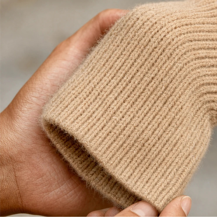 Women's Asymmetrical Fold-Over Collar Knit Sweater - Relaxed Fit