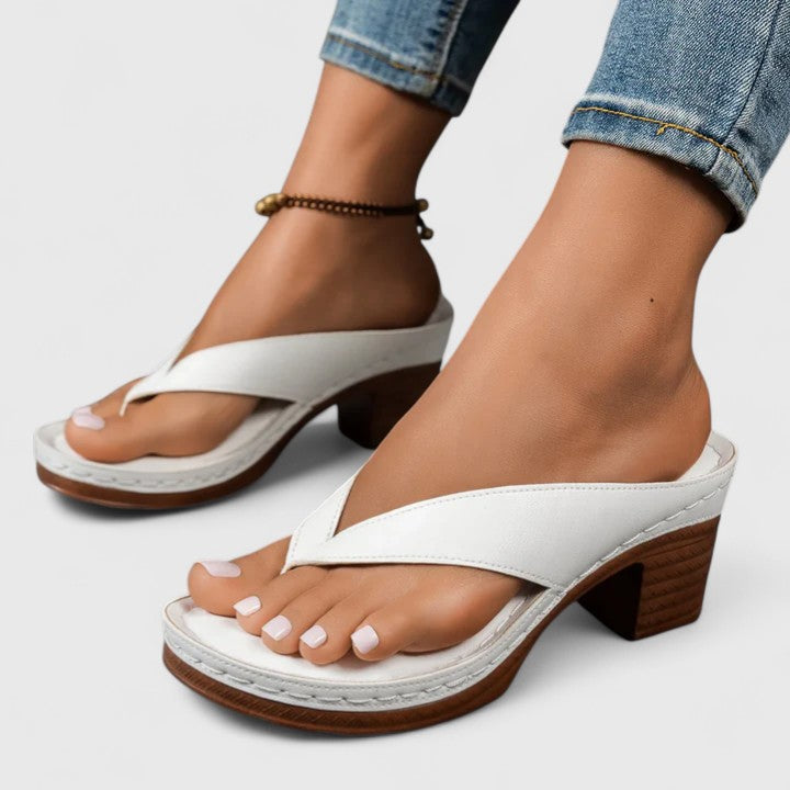 Women's Block-Heel Sandals - Timeless Toe-Post Design