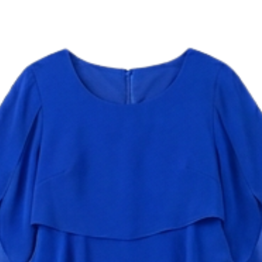Women's Cascading Ruffle Midi Dress - Layered Chiffon