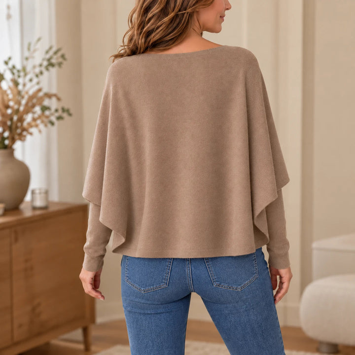 Women's Convertible Knit Cropped Sweater - Four-Way Styling
