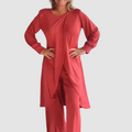 Women's Coordinated 2-Piece Set - Elegant Top & Trousers