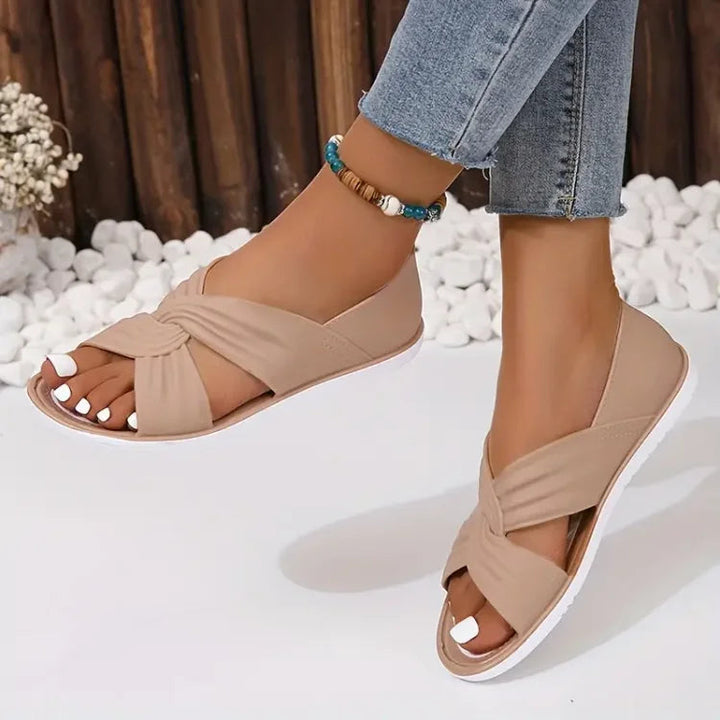 Women's Cushioned Cross-Strap Sandals - Elena