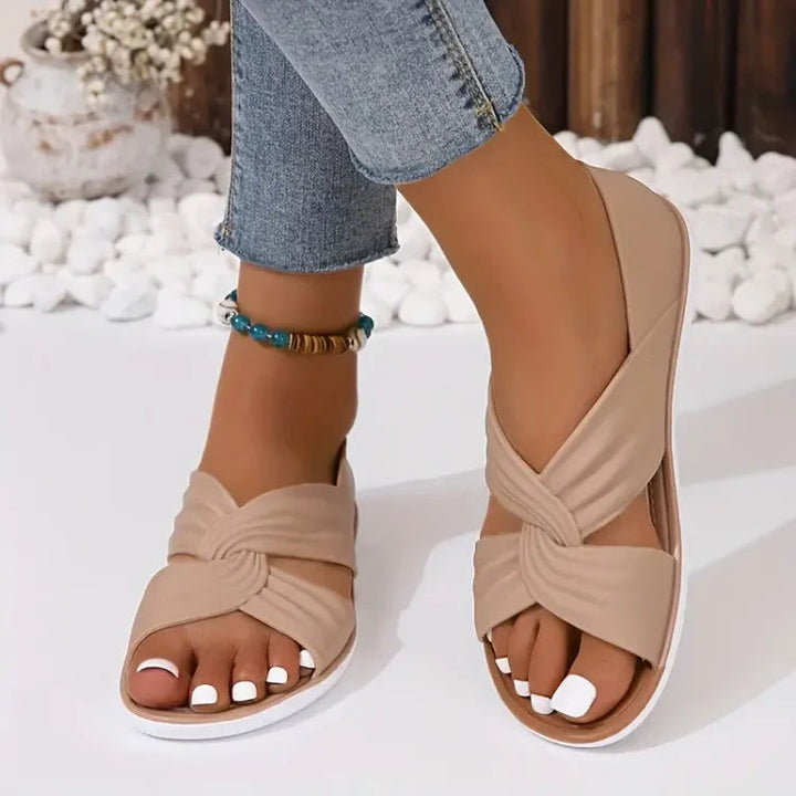 Women's Cushioned Cross-Strap Sandals - Elena