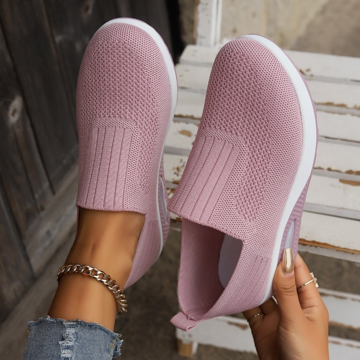 Women's Cushioned Slip-On Sneakers - Lightweight Comfort