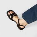 Women's Flat Sandals with Ankle Strap - Elegant Summer Style