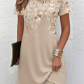Women's Floral A-Line Dress - Graceful Everyday Style