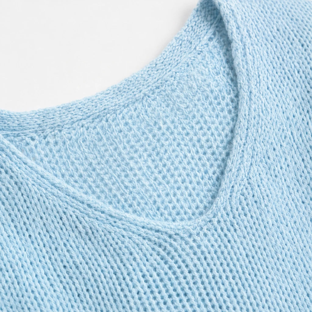 Women's Floral Lace Lantern Sleeve Open-Knit Sweater - Relaxed Fit