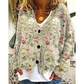 Women's Floral Open-Front Cardigan - Lightweight Layer