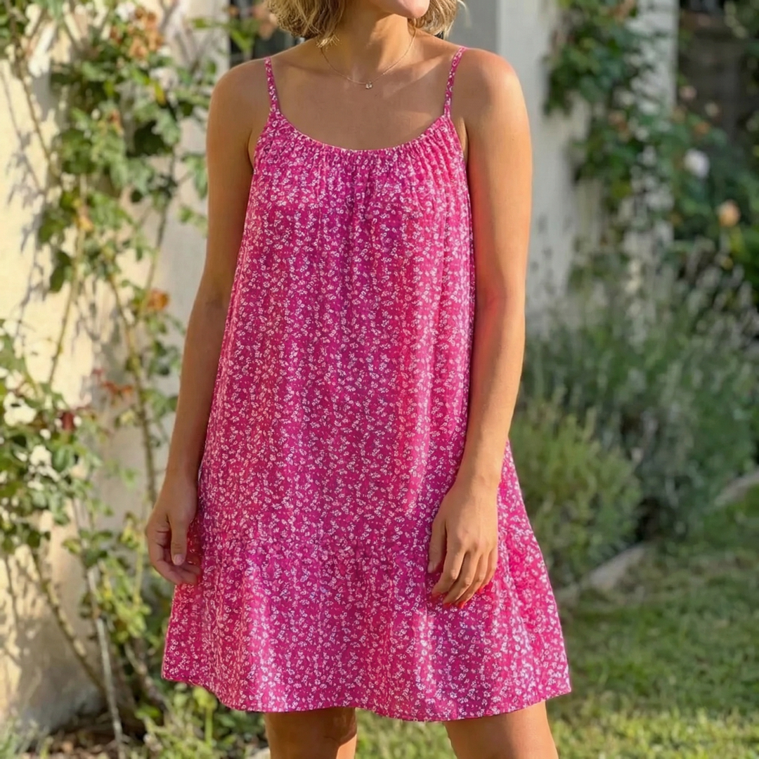 Women's Floral Slip Dress - Lightweight Summer A-Line