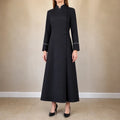 Women's High-Collar Clergy Robe - Structured Maxi Dress