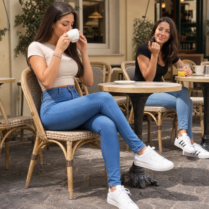 Women's High-Waisted Stretch Skinny Jeans - Fitted