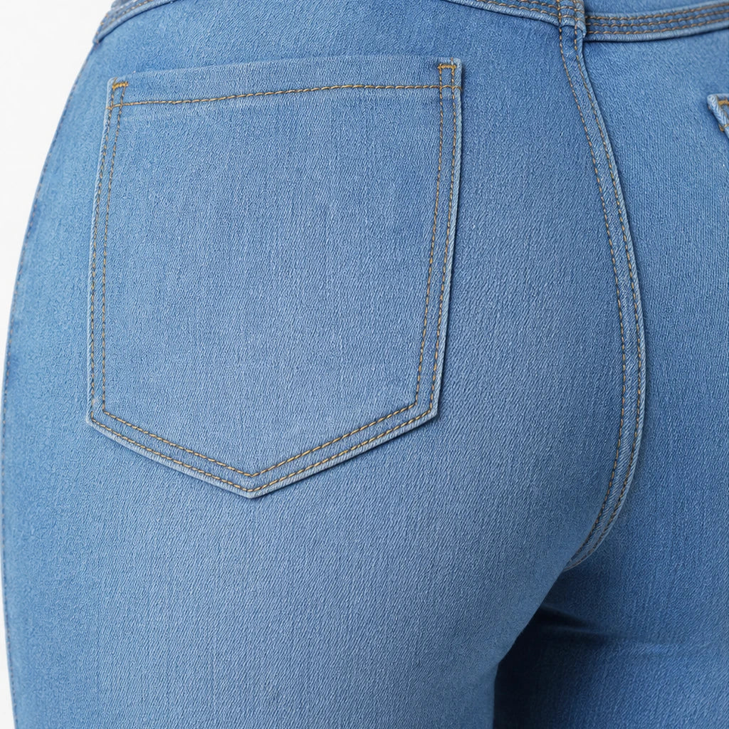 Women's High-Waisted Stretch Skinny Jeans - Fitted